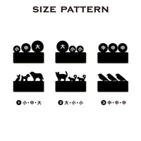 表札・シルエットプレート(3頭飼い用)