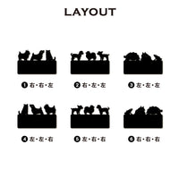 表札・シルエットプレート(3頭飼い用)