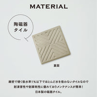 タイル表札 144ミリ 西海岸風