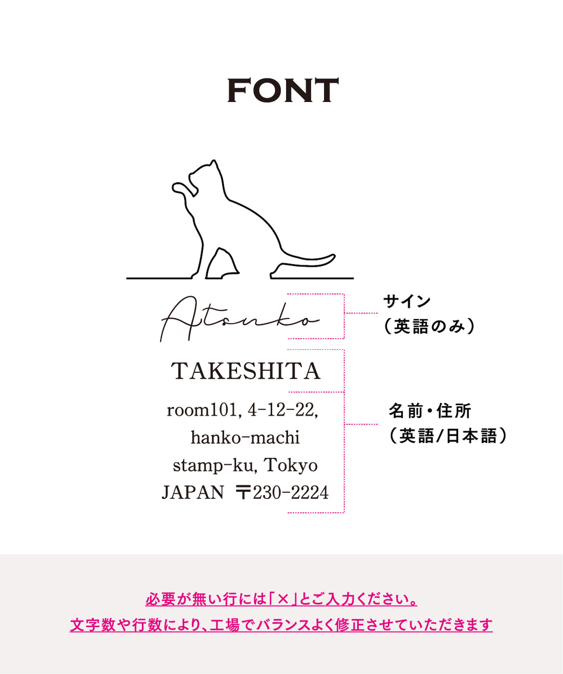 アドレススタンプ