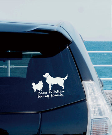 カーステッカー 2頭